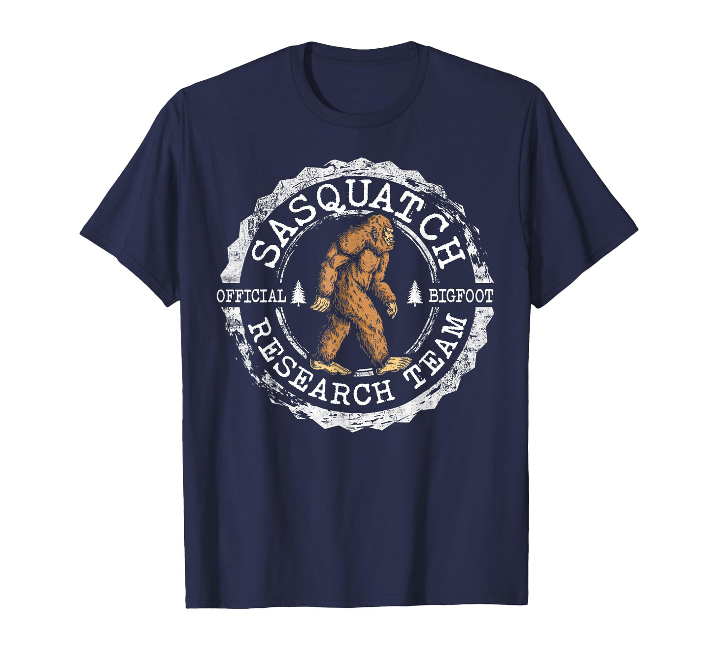 Bigfoot Research Team Vintage Sasquatch Yeti Men Women Kids T-Shirt