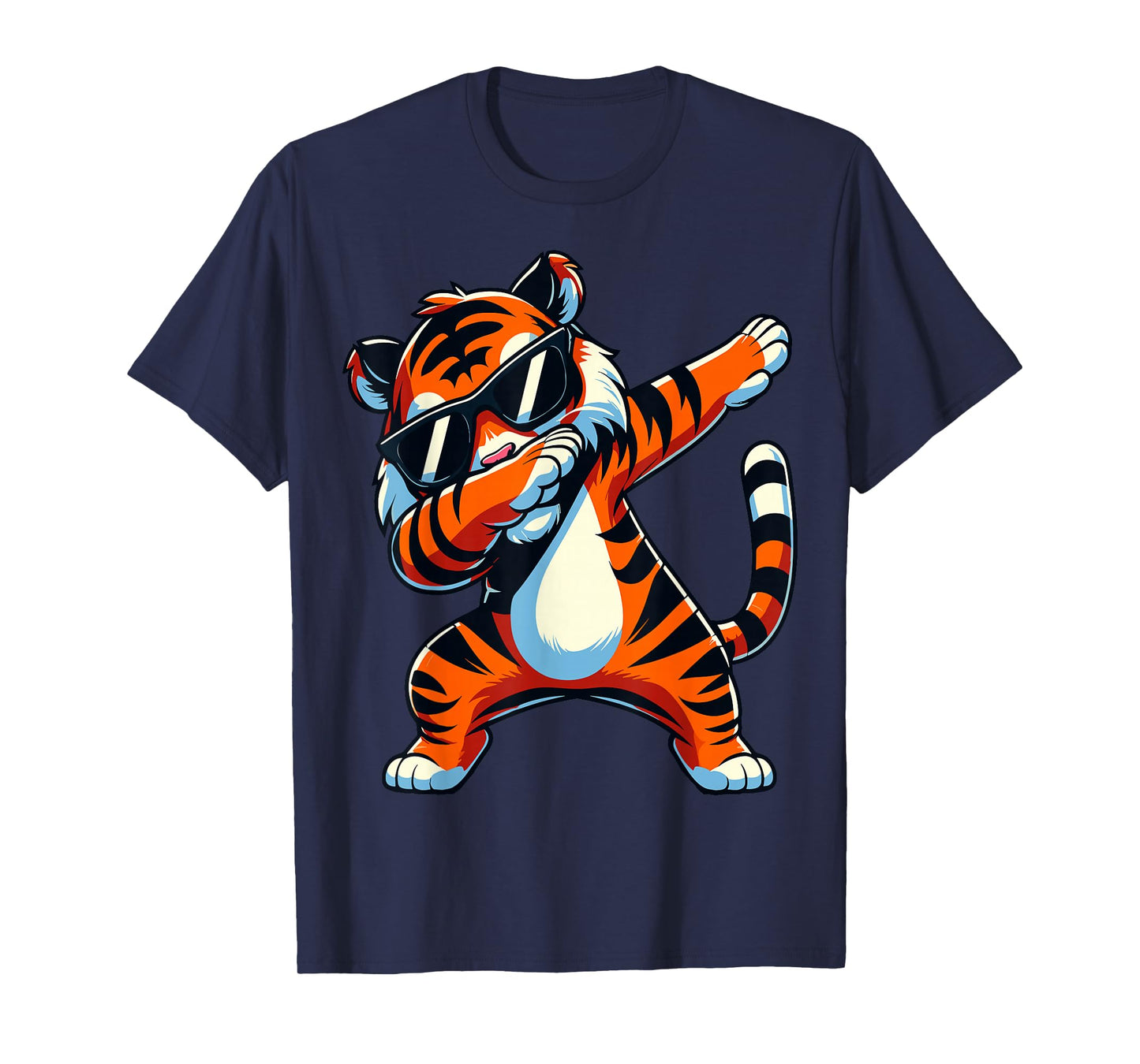 Dabbing Tiger with Sunglasses Tiger Animal T-Shirt