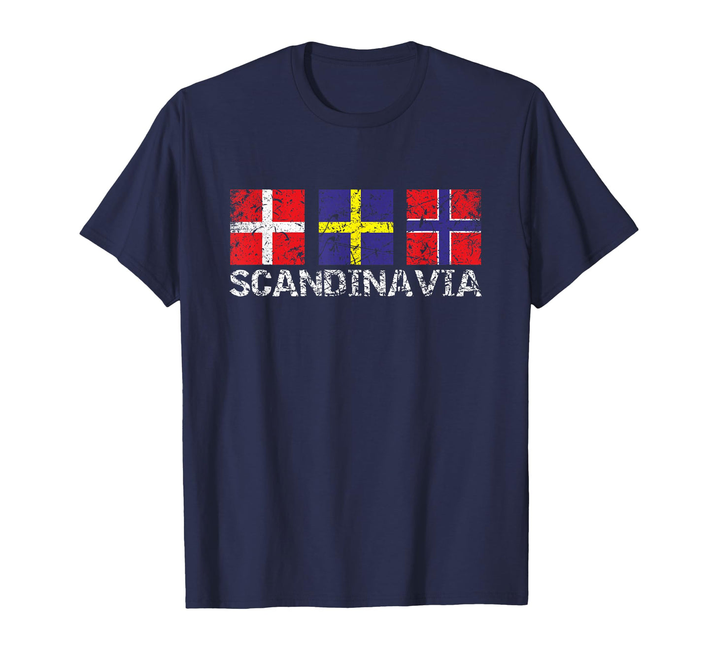 Scandinavian Flags Distressed Mens Womens Kids Scandinavia T-Shirt