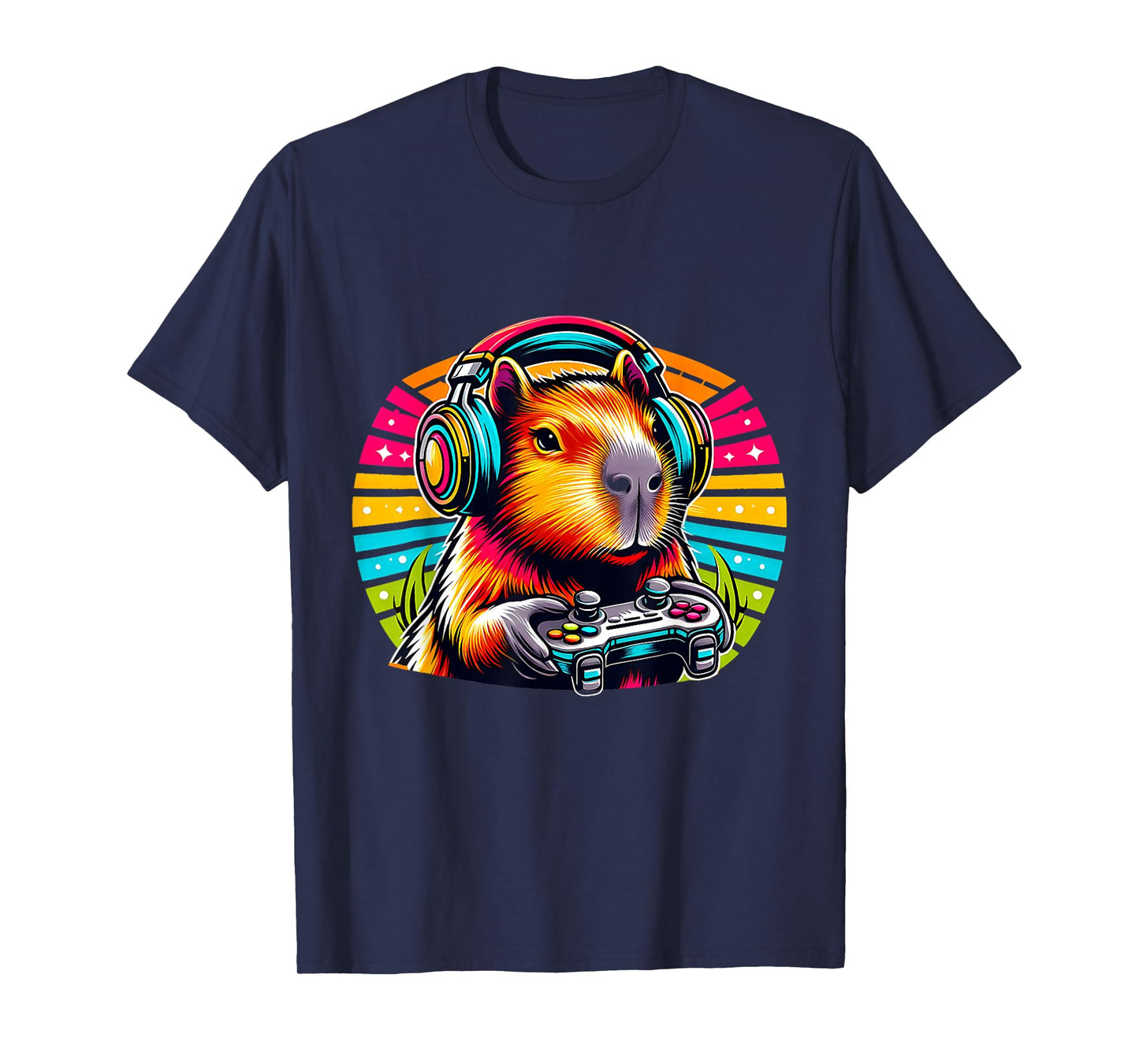 Capybara Funny Video Games Capybara Retro Vintage T-Shirt