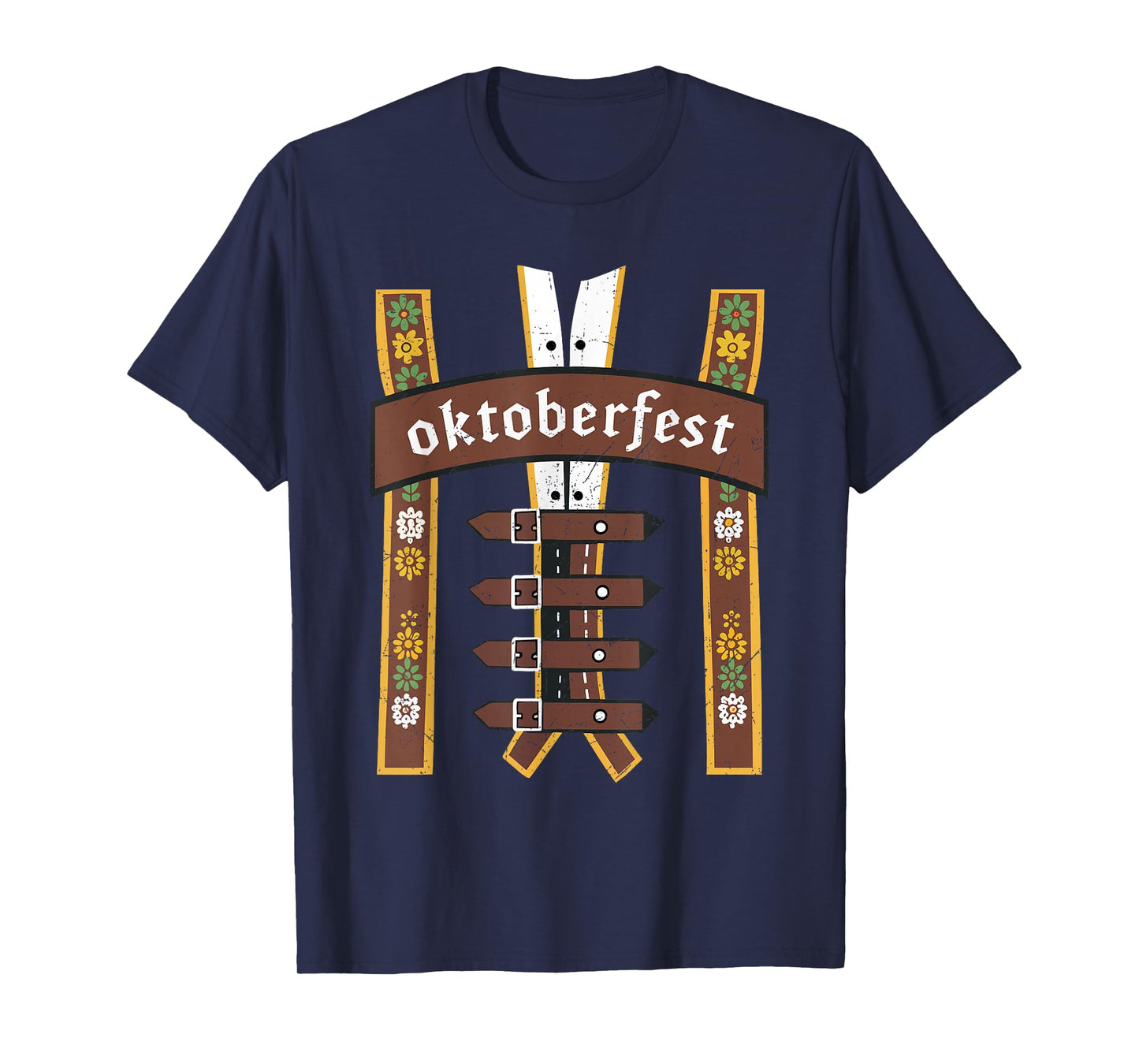 Oktoberfest Bavarian Munich Beer Lederhosen Suspenders T-Shirt
