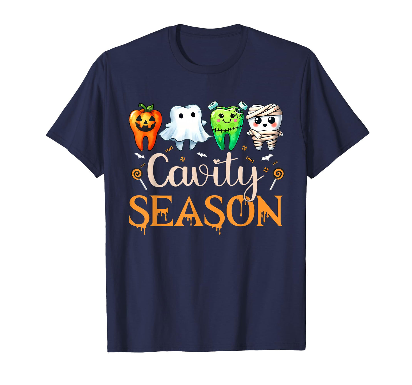 Cavity Season Ghosts Halloween Dental Hygienist Or Assistant T-Shirt
