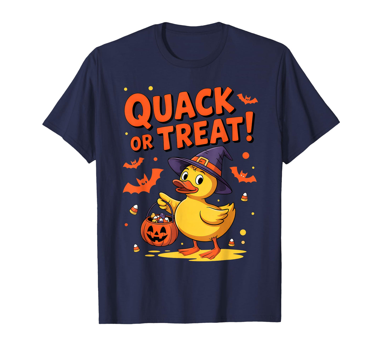 Quack or Treat Funny Rubber Duck Duckie Halloween Kids Boys T-Shirt