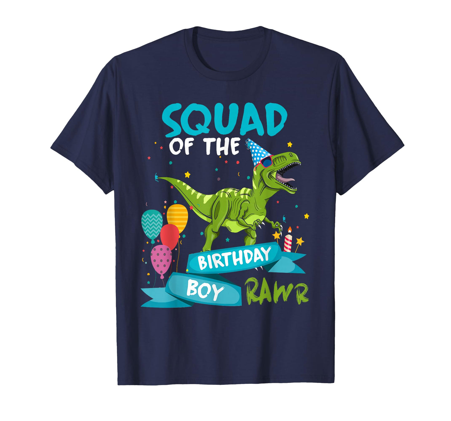 Birthday Squad Funny T-Rex Matching Dinosaur Birthday Party T-Shirt