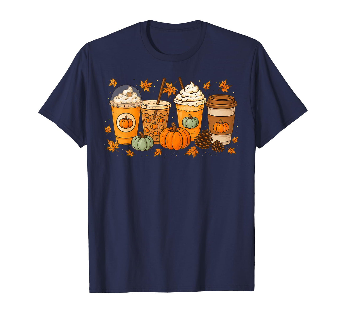 Coffee Pumpkin Latte Spice Coffee Love Fall Season Halloween T-Shirt