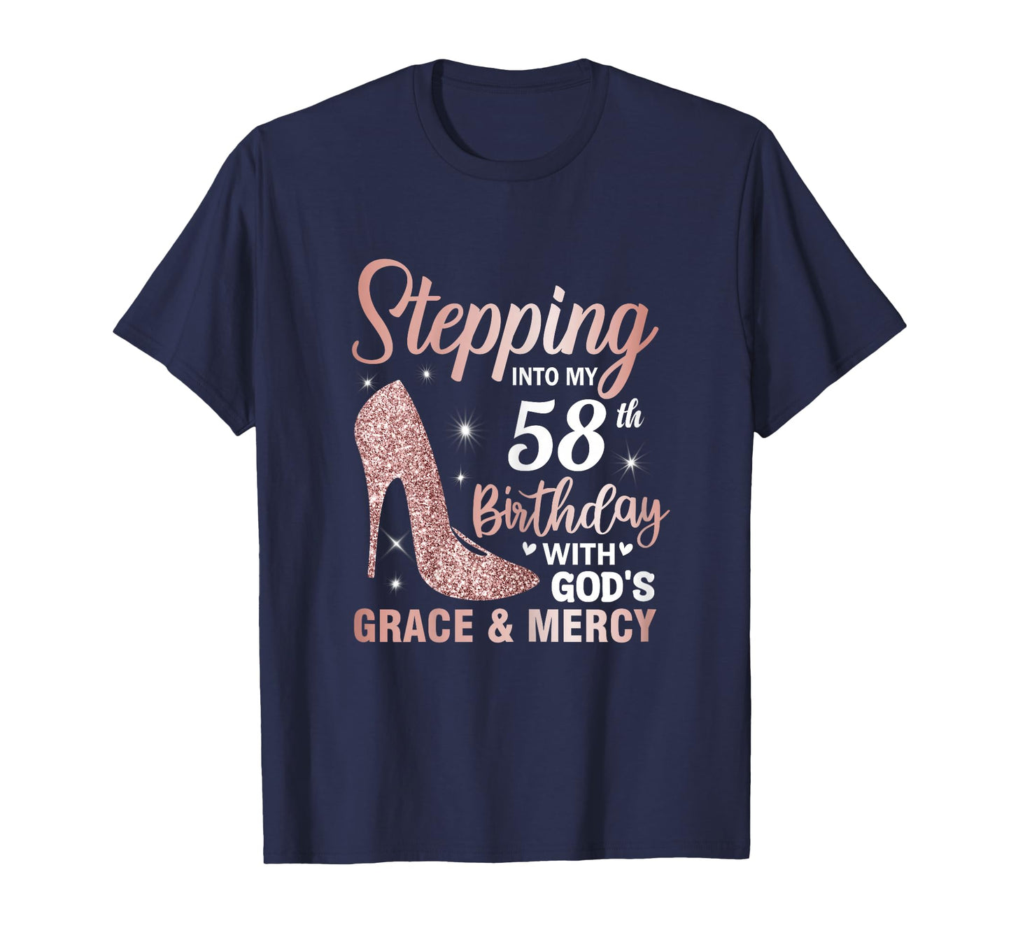 Stepping Into My 58th Birthday Shirt Women 58 Year Old Bday T-Shirt