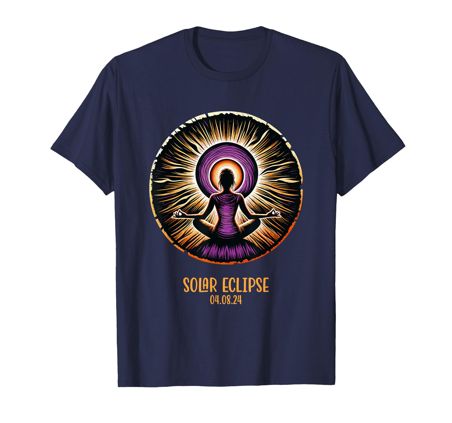 Totality April 8 2024 Total Solar Eclipse Women Yoga T-Shirt