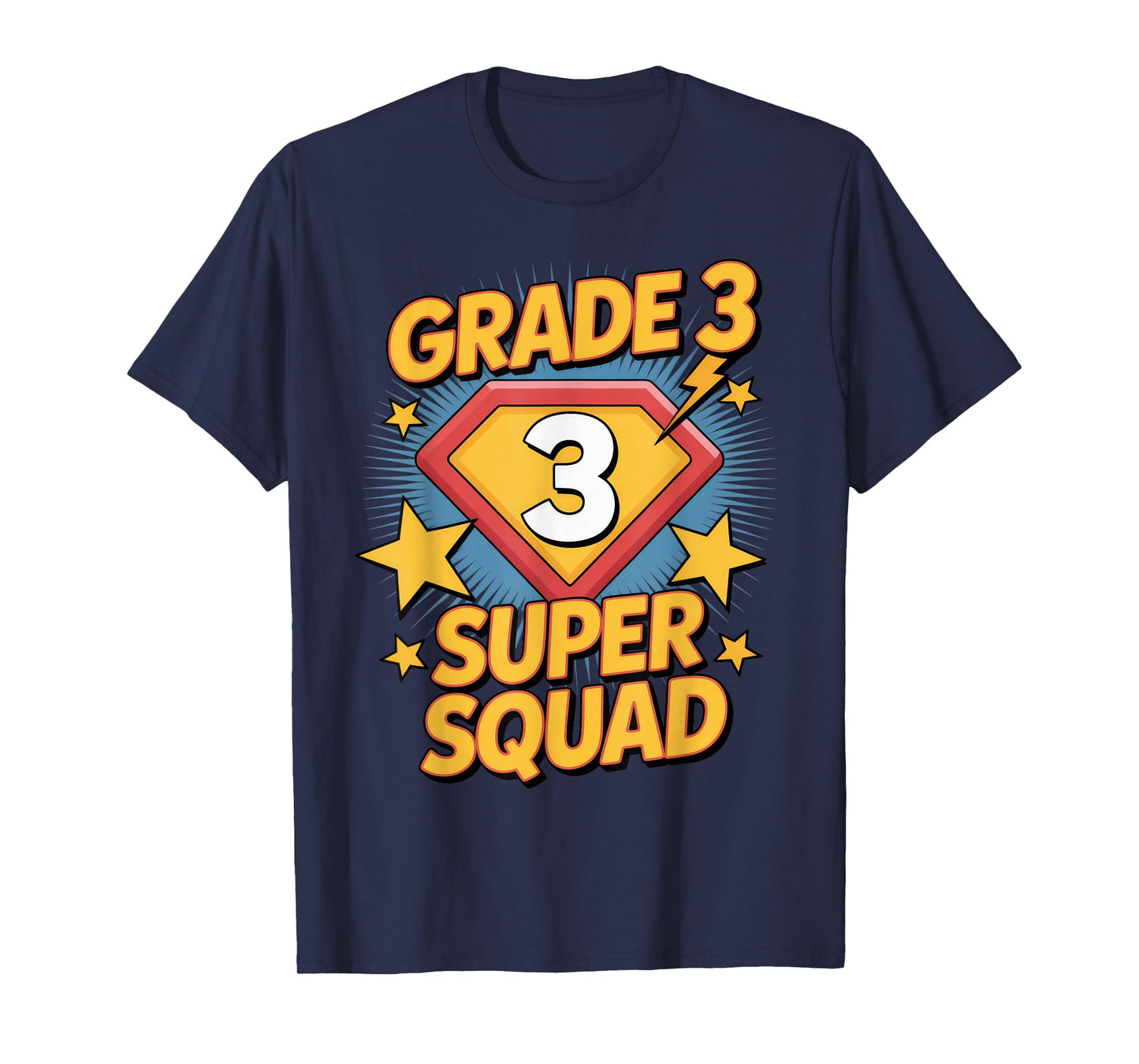 Third Grade Superhero Squad 3rd Year Kids Back to School T-Shirt