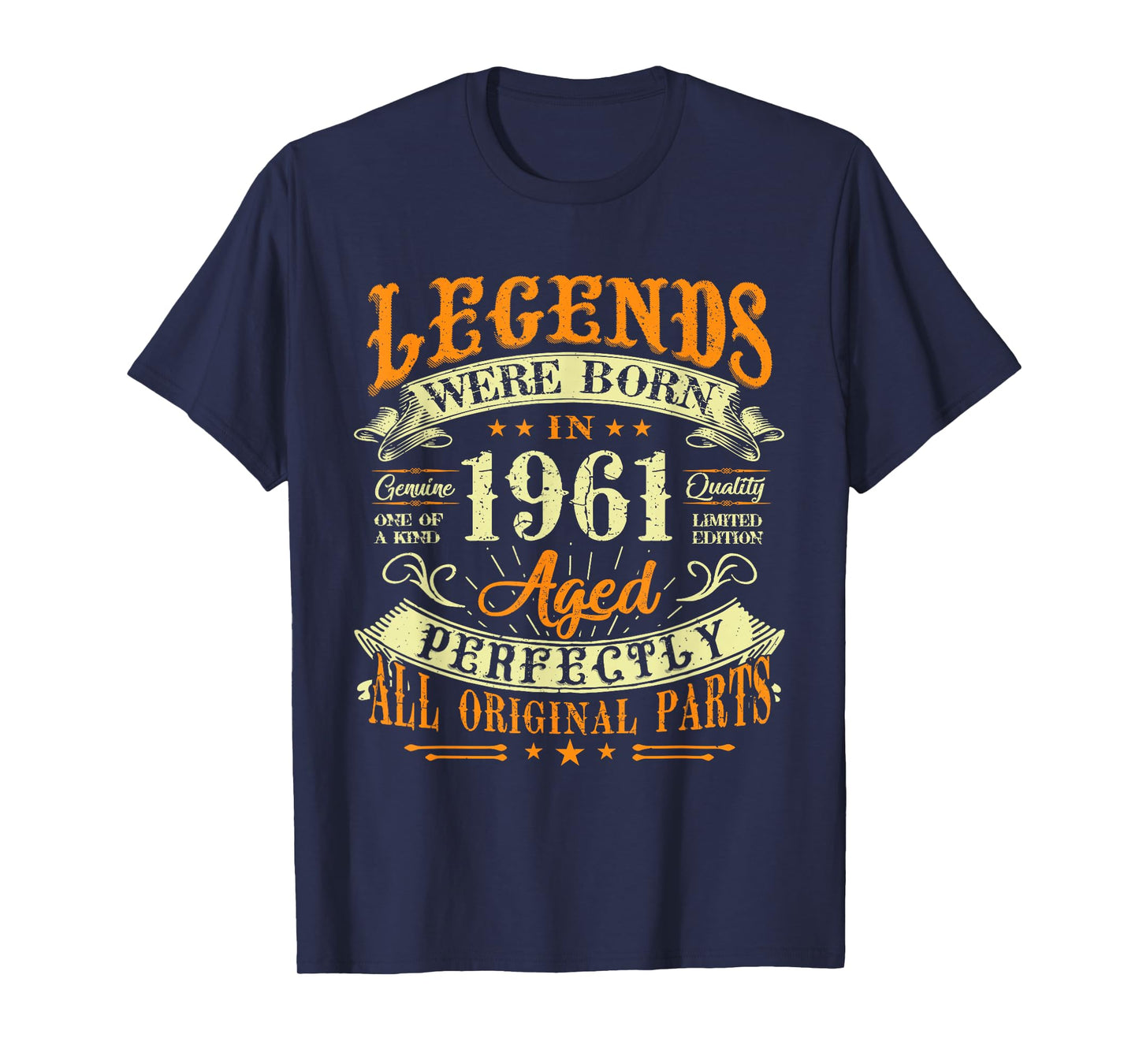 64th Birthday Vintage Legends Born In 1961 64 Years Old T-Shirt
