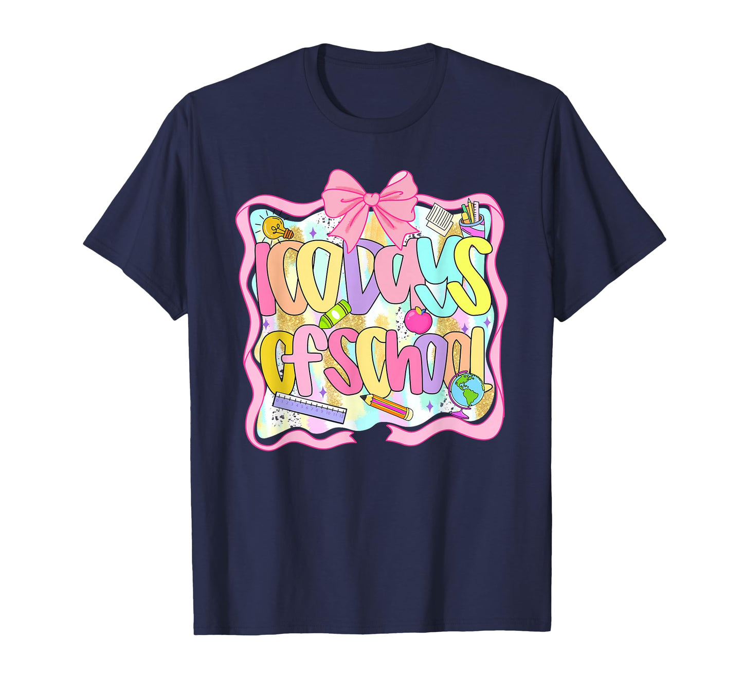 100 Days of School Preppy 100th Day of School Teachers Girls T-Shirt