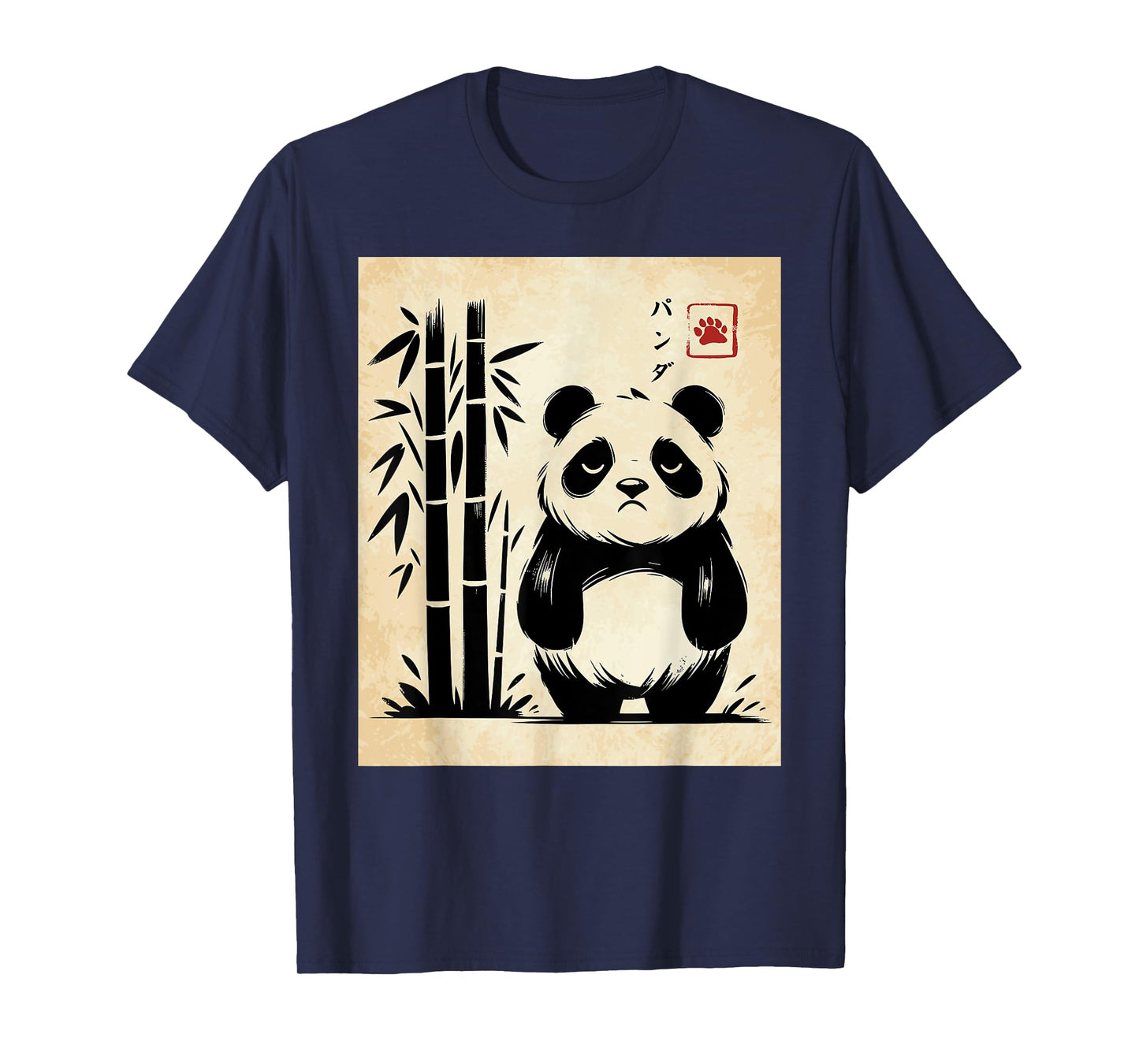 Kawaii Panda Ink Japanese Streetwear Novelty Funny Panda T-Shirt