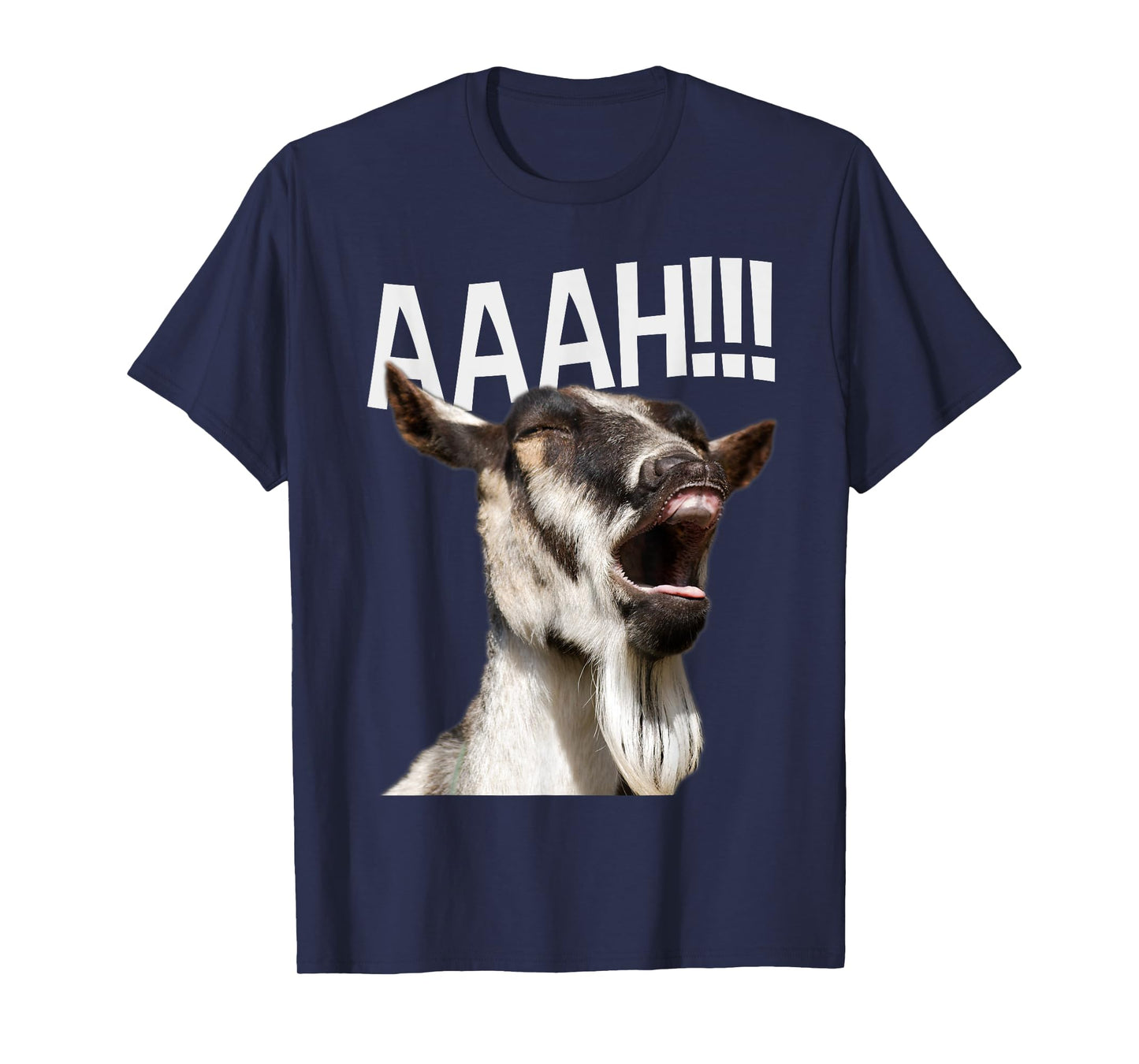 Halloween Screaming Goat AAAH!!! - Funny Crazy Goat T-Shirt