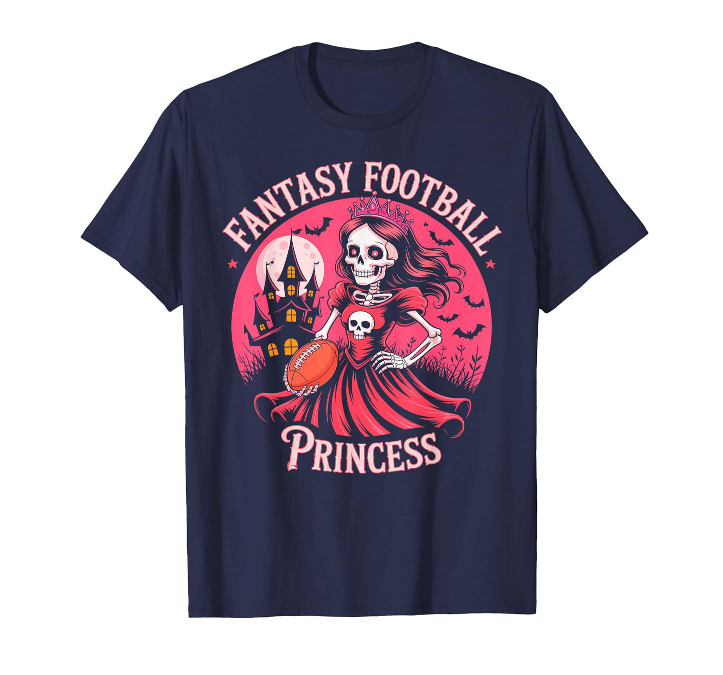 Fantasy Football Loser Princess Tee Halloween Skeleton T-Shirt
