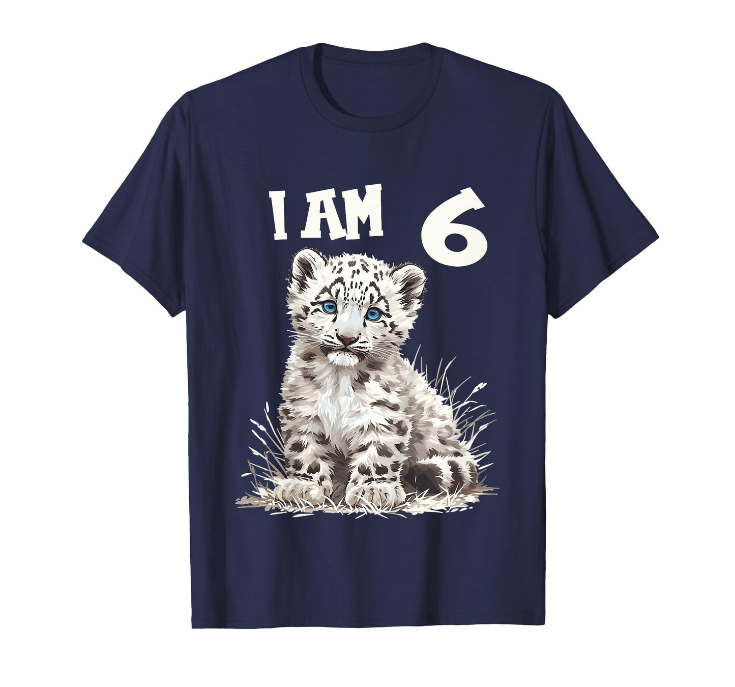 Kids 6 Years old 6 birthday Snow Leopards Boy girl Snow Leopard T-Shirt