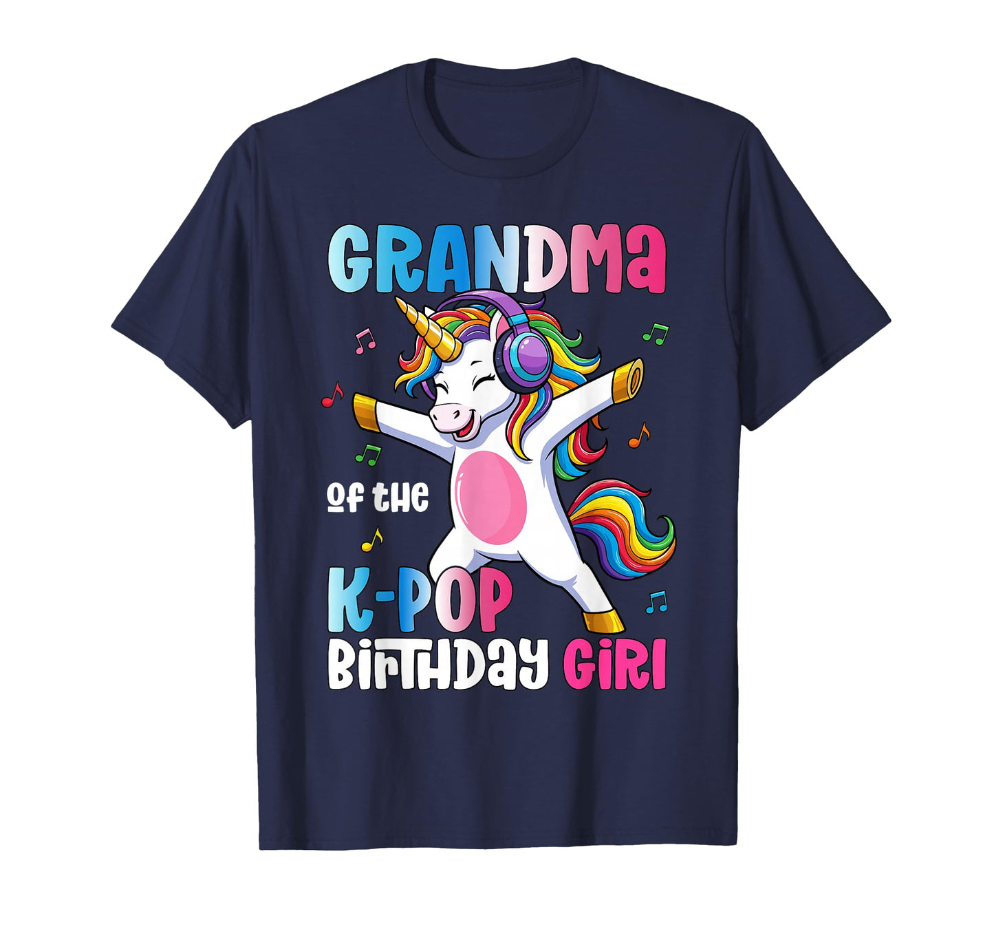 Grandma of The K-Pop Birthday Princess Birthday Girl T-Shirt