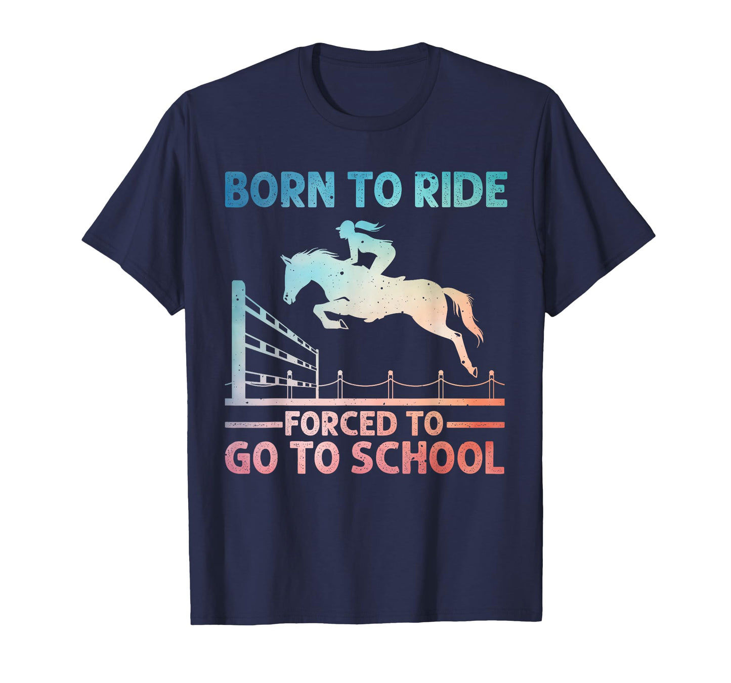 Horse Racing Art For Kids Boys Girls Horse Lover Equestrian T-Shirt