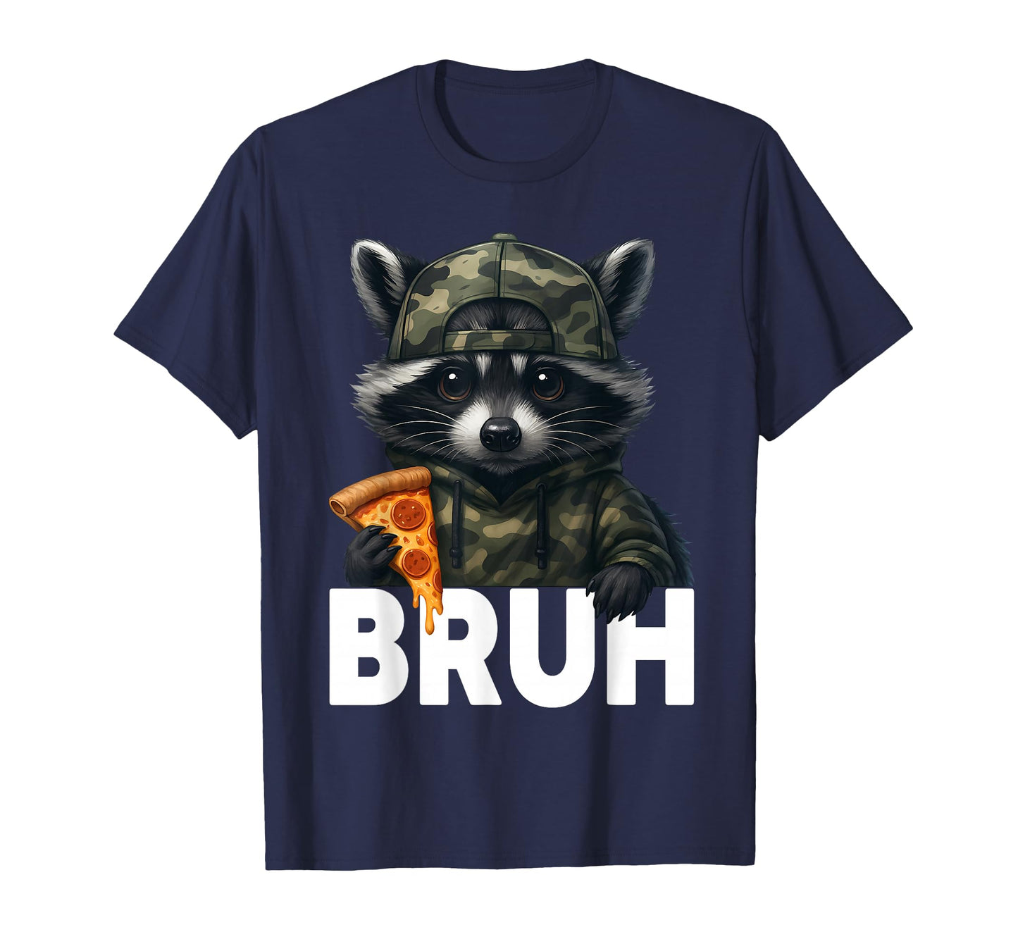 Funny Raccoon Bruh Meme Teens Boys Girls Men Graphic T-Shirt