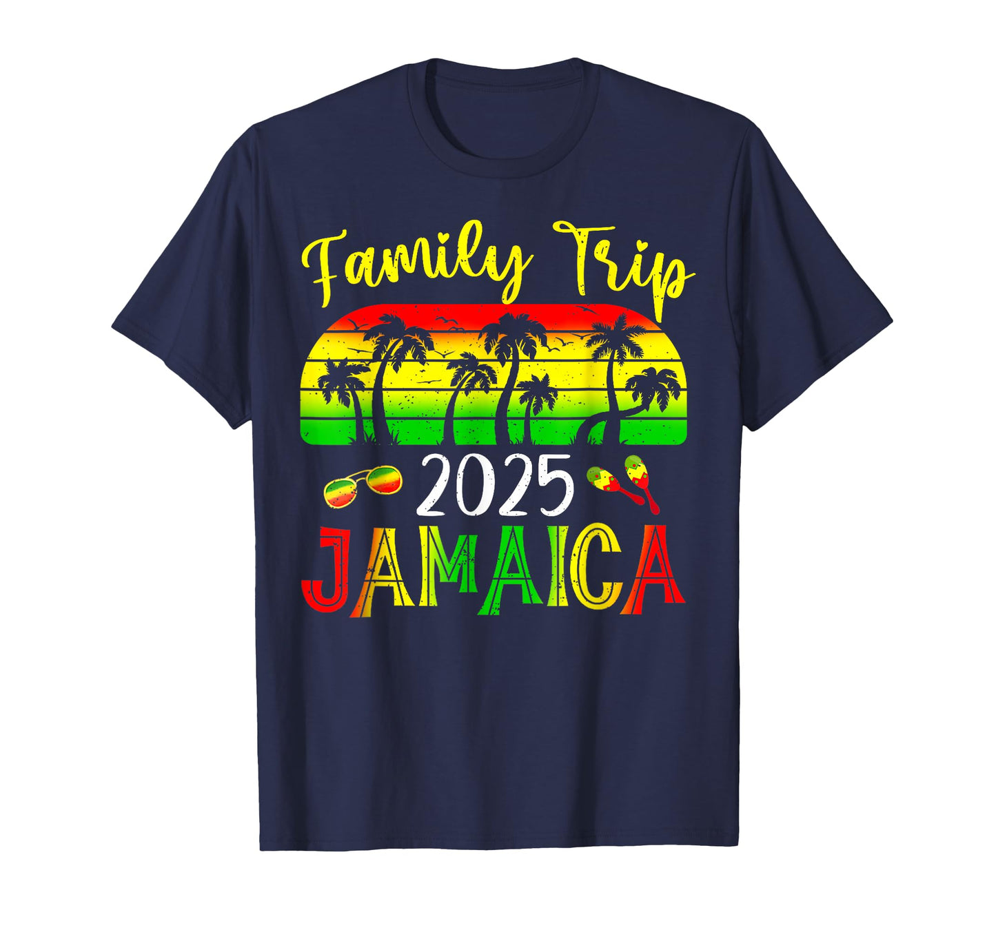 Family Trip Jamaica 2025 Summer Vacation Beach Matching T-Shirt