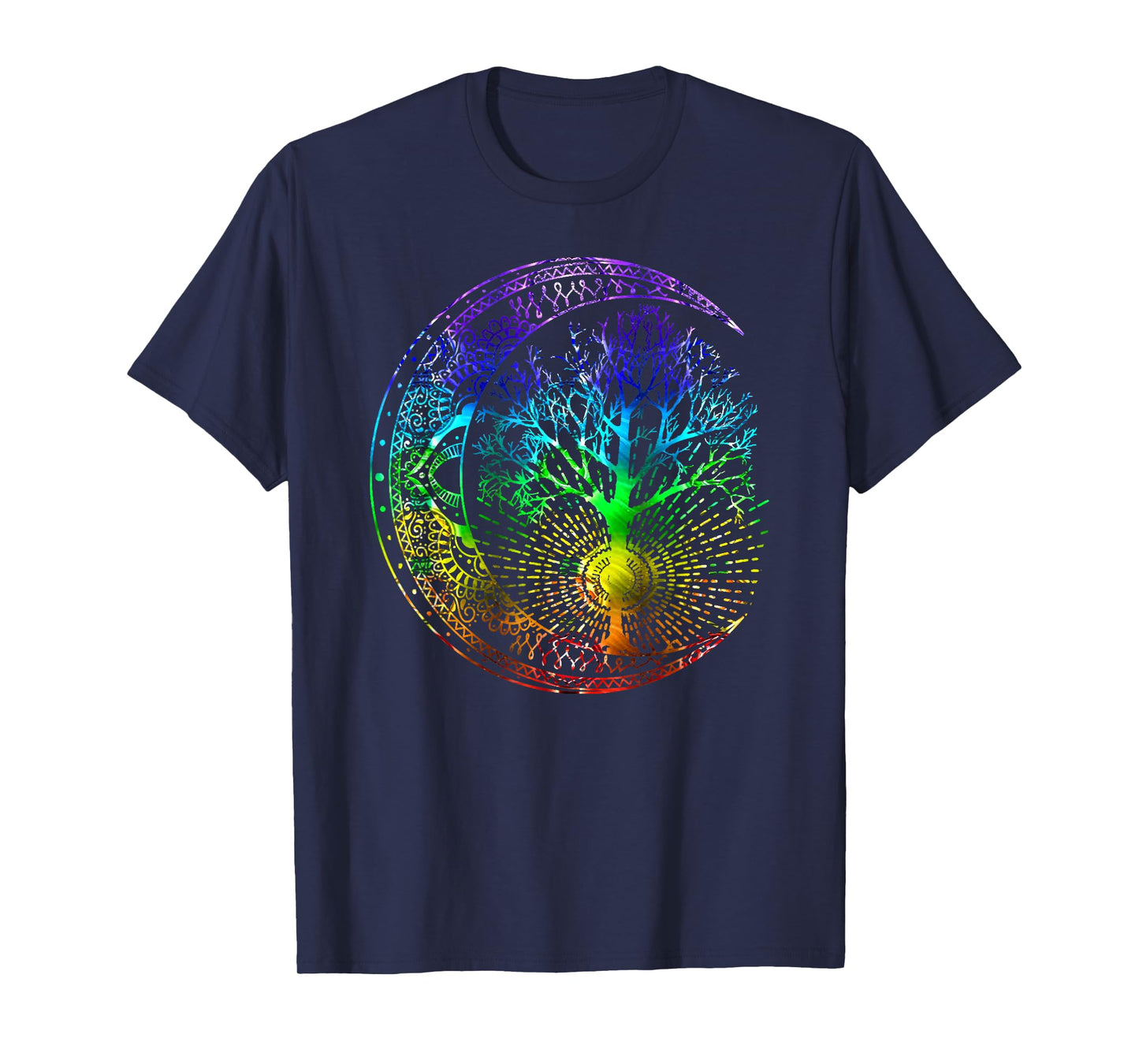 Mandala Moon Chakra Tree of Life T-Shirt