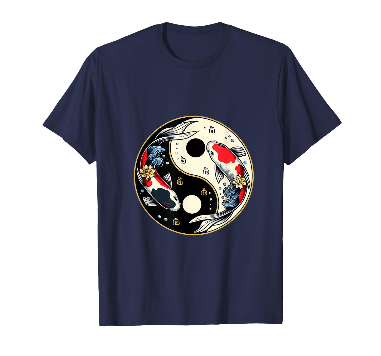 Yin Yang Koi Fish Design T-Shirt
