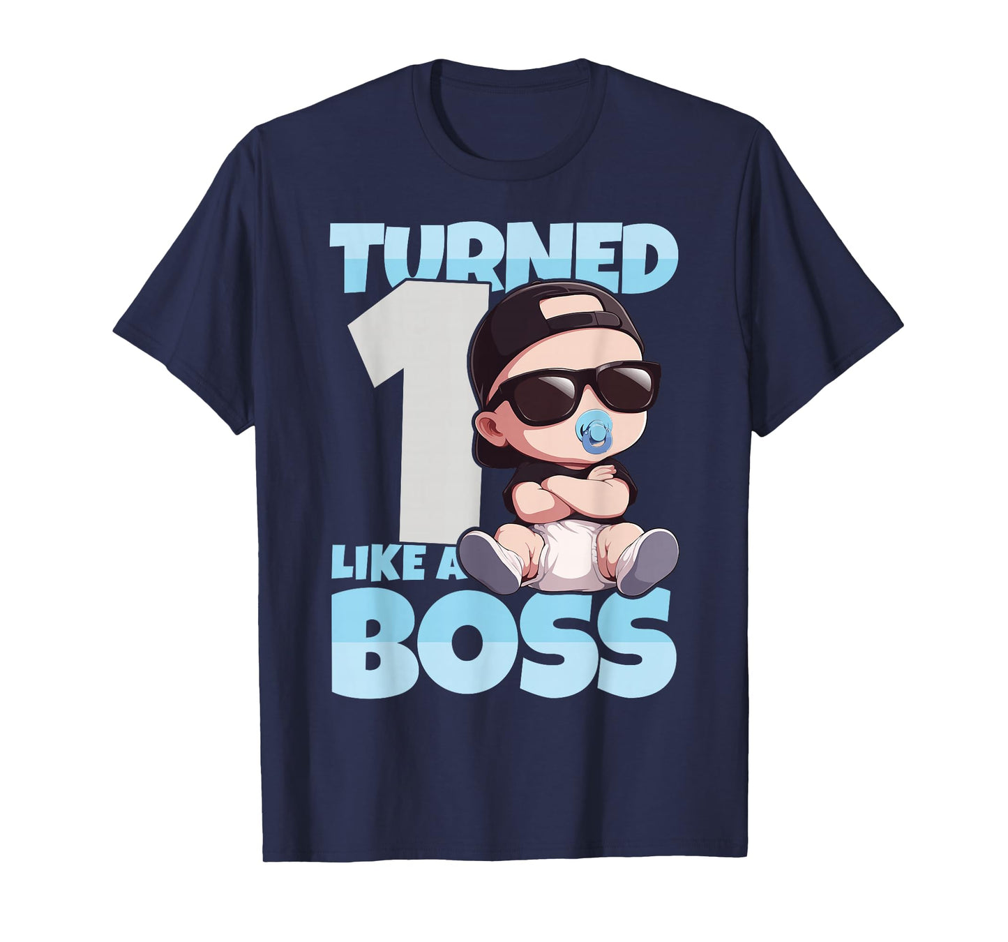 Baby 1st Birthday Boy Girl 1 Year Like a Boss Kids T-Shirt