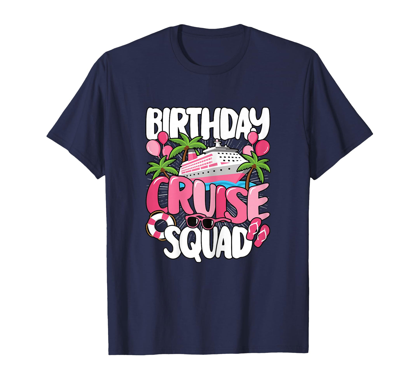 Birthday Cruise Squad Cute Sea Trip Women Girls Kids T-Shirt