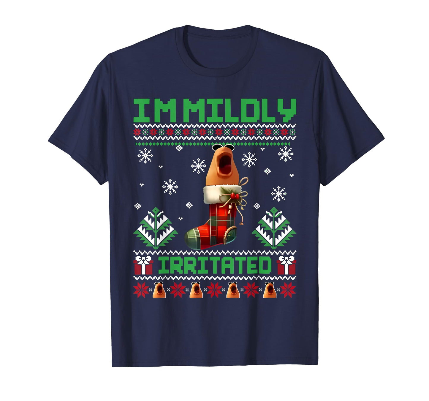 I'm Mildly Irritated Marcus The Worm Christmas Funny Meme T-Shirt