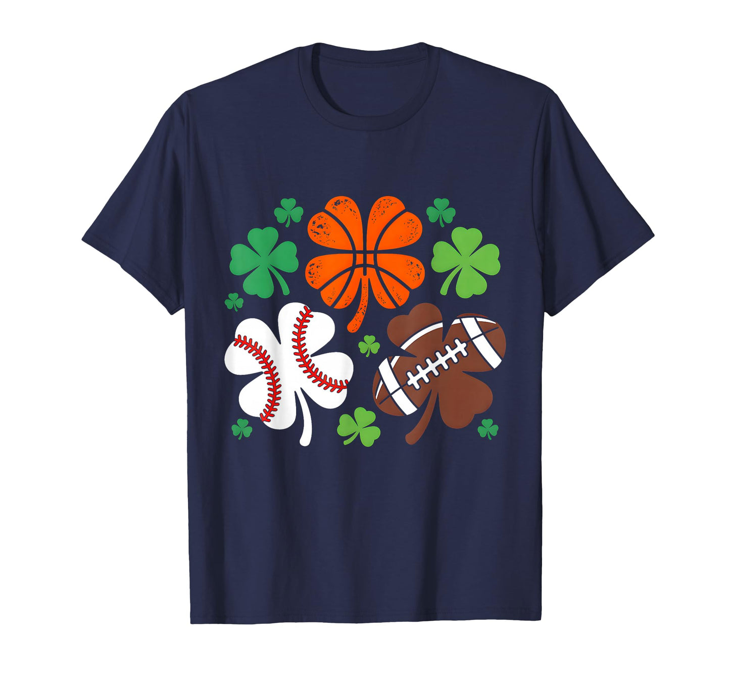 St Patricks Day Shamrock Basketball Baseball Irish Boys Men T-Shirt