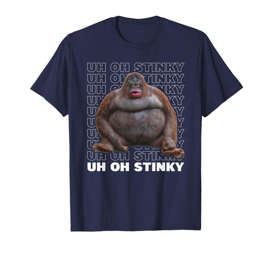 Uh Oh Stinky Poop Funny Monkey Dank Memes Le Monke Orangutan T-Shirt