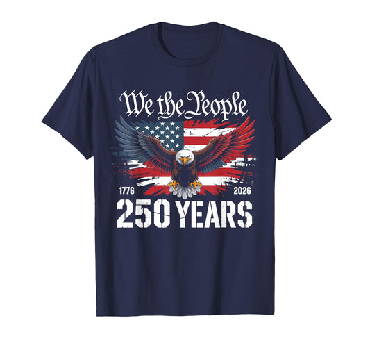 Vintage 250 Years 1776-2026 250th 4th July T-Shirt