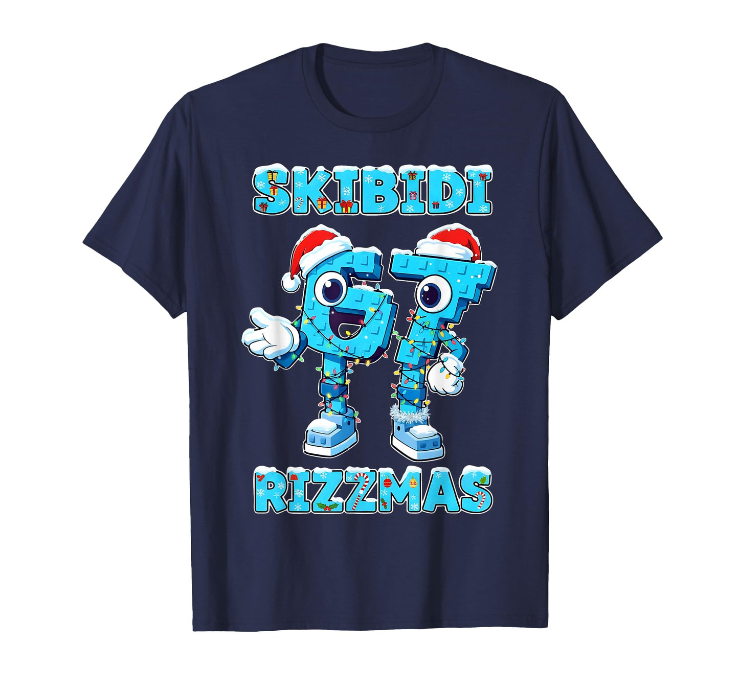 Skibidi 67 Rizzmas Six Seven Brainrot Gift for Men Women Kid T-Shirt