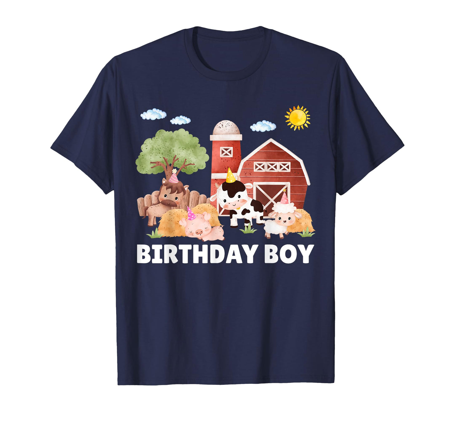 Birthday Boy Farm Animals Family Matching T-Shirt