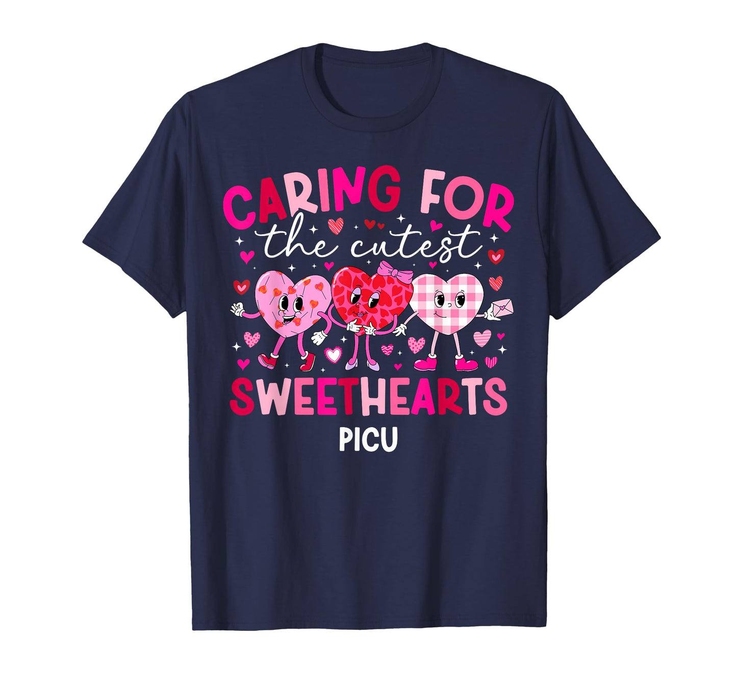 Valentine PICU Nurse Valentines Day Pediatric ICU Nurse T-Shirt