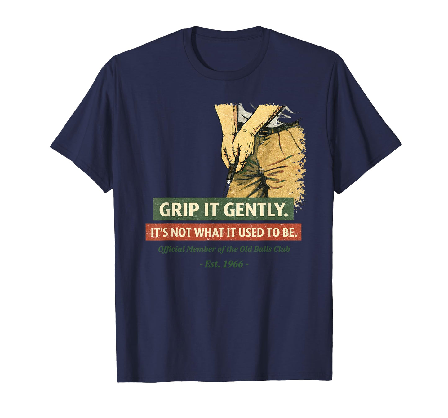 Funny Golf Humor Old Balls Club Est 1966 Vintage Design T-Shirt