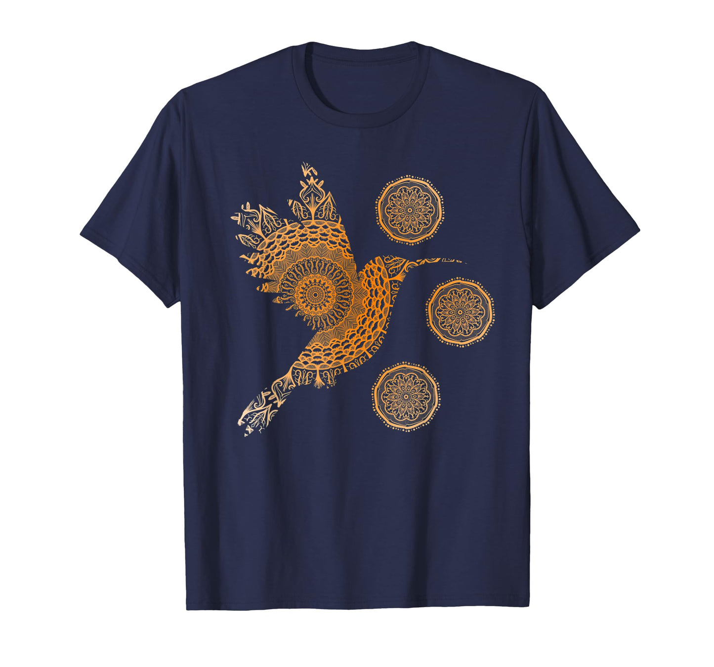 Sacred Mandala Hummingbird Nature Fractal Geometry T-Shirt