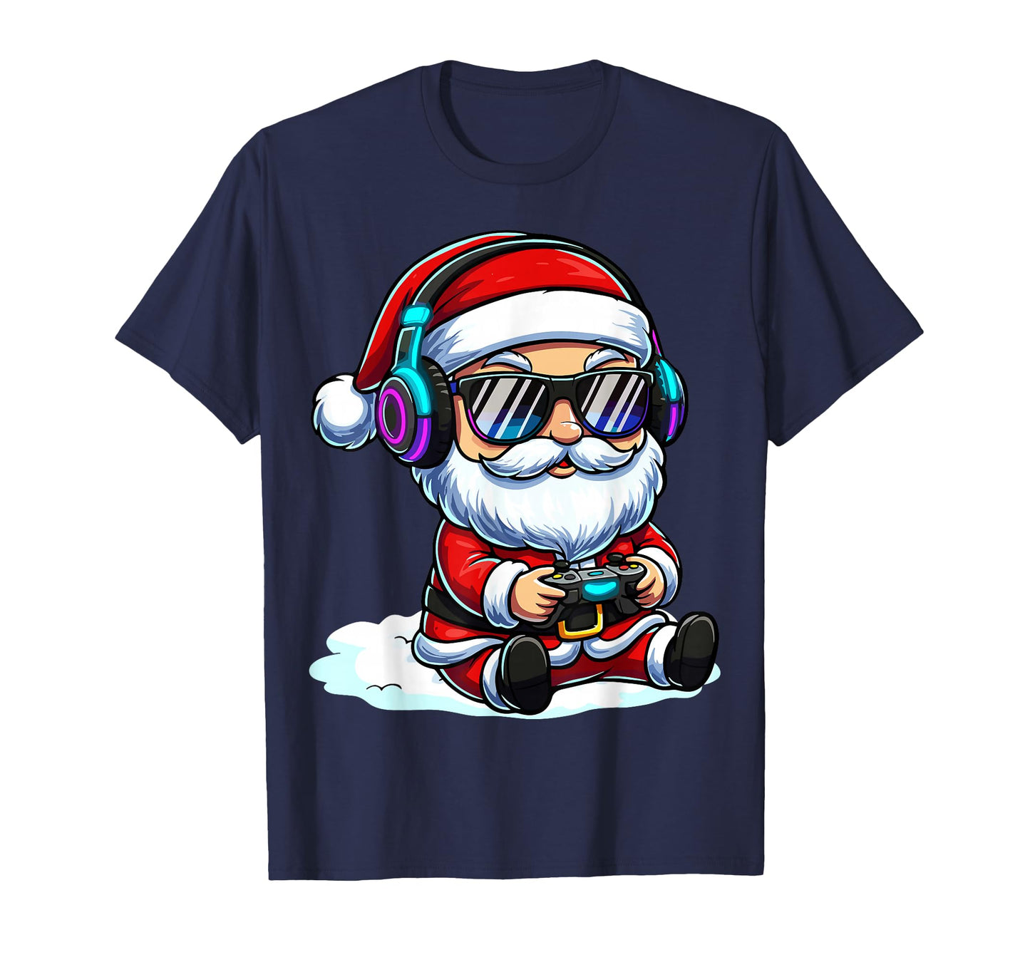 Gamer Santa Video Game Christmas Gaming T-Shirt
