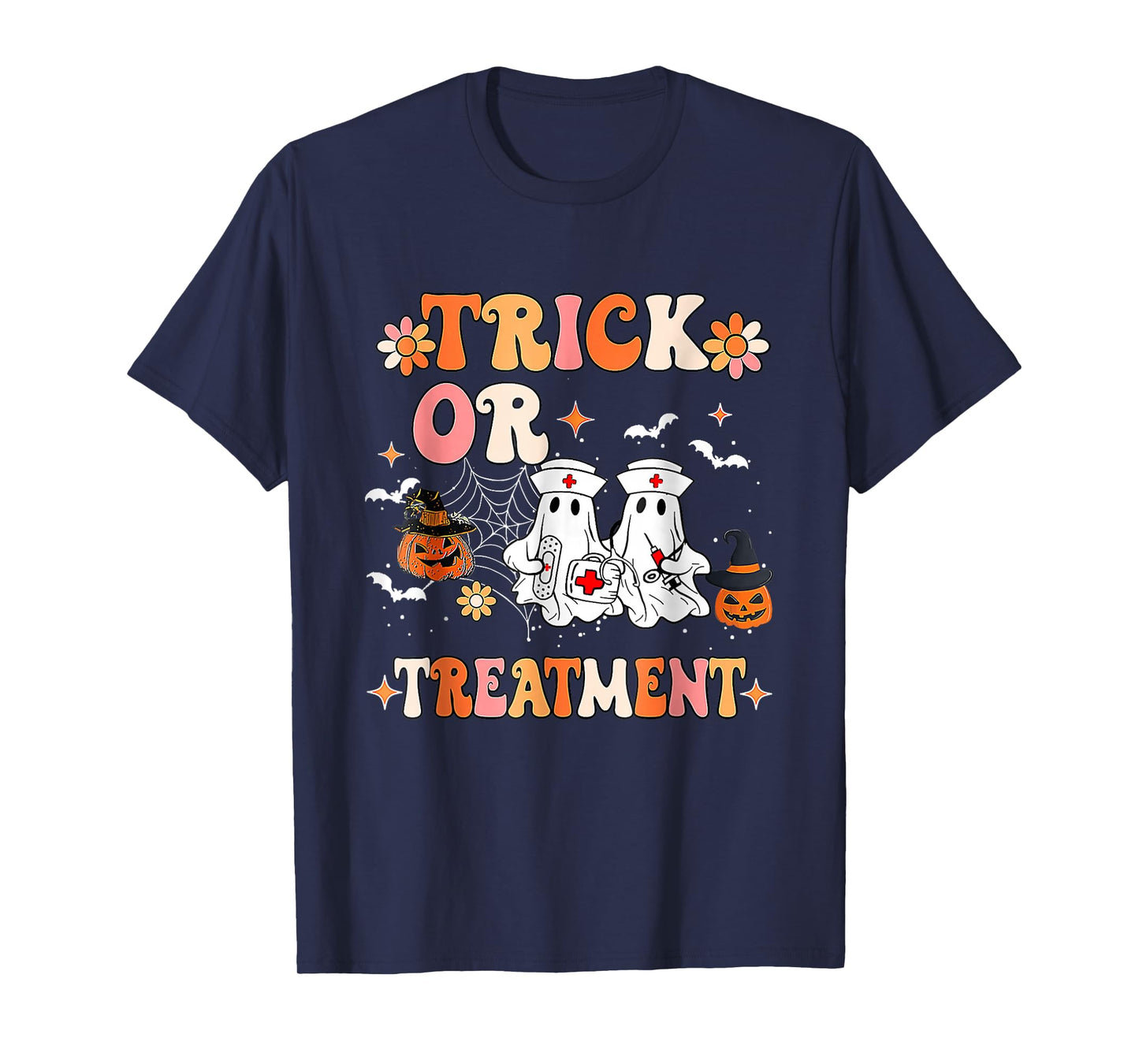 Trick Or Treatment Halloween Radiation Oncology Rad Therapy T-Shirt