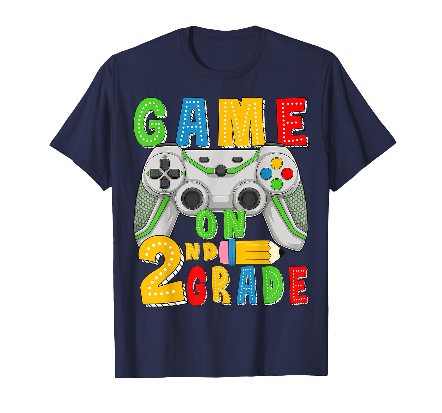 Game On Second Grade Back To School Gamer 2nd Grade Boys Kid T-Shirt