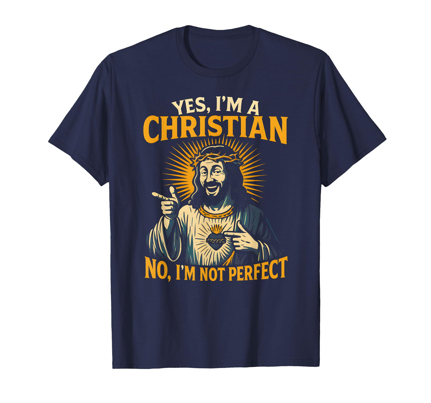 Christian Humor Not Perfect Cool Mens Religious Faith T-Shirt