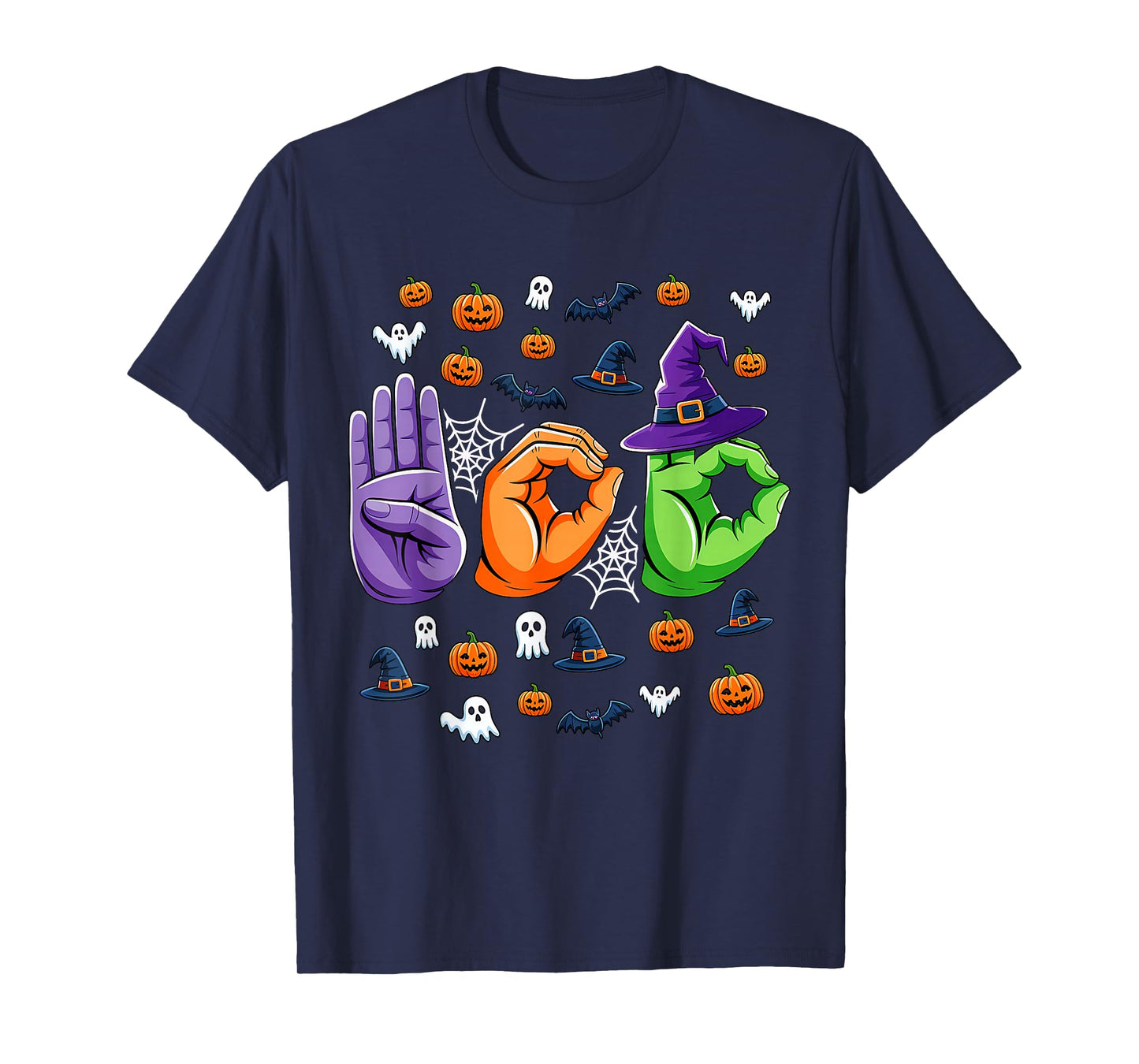 Boo Hands American Sign Language Pride ASL Halloween Costume T-Shirt