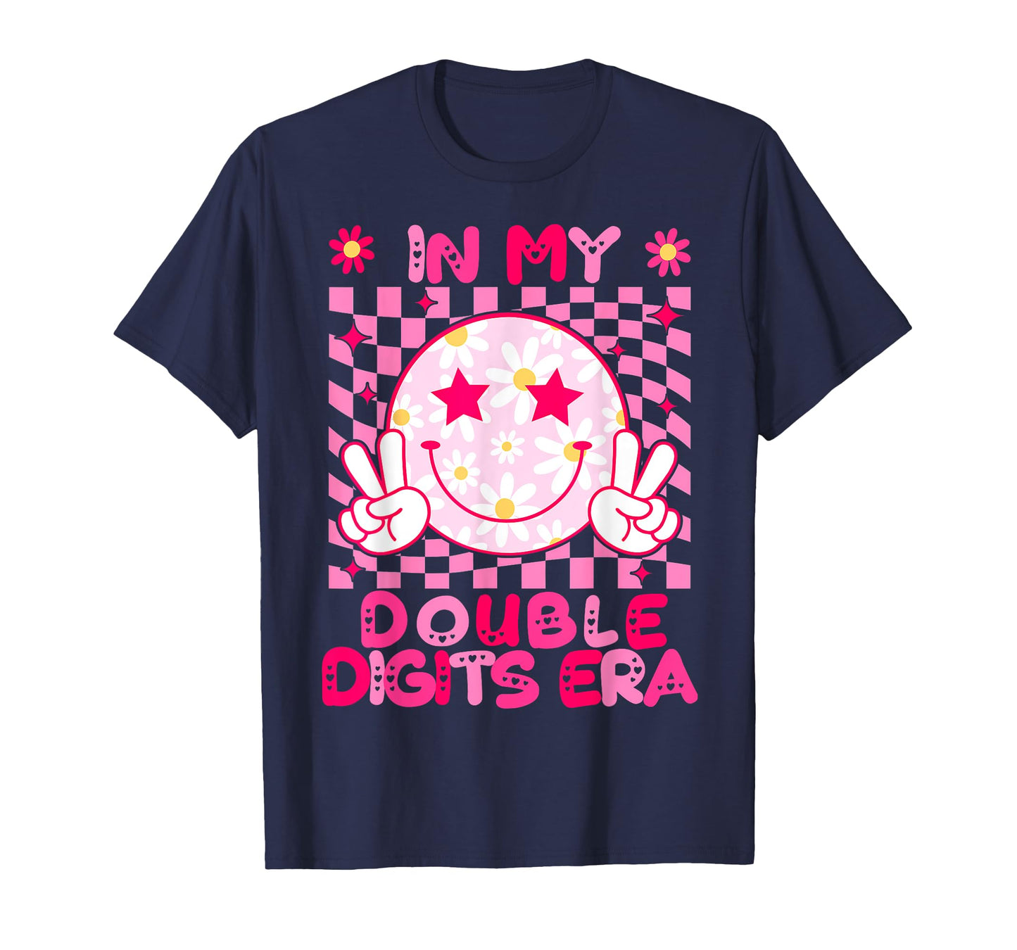 In My Double Digits Era Retro 10 Year Old 10th Birthday Girl T-Shirt