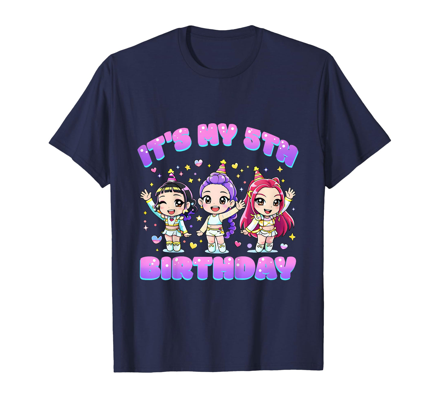 5 Years Old Birthday K pop Kids 5th Birthday Girls K-pop T-Shirt