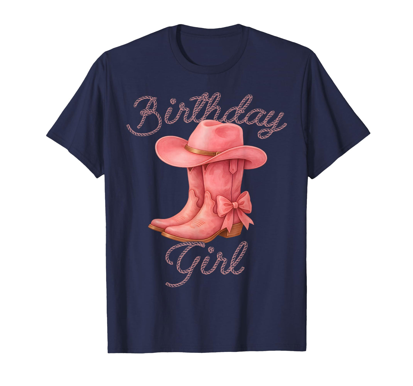 Cowgirl Coquette Bow Western Birthday Girl Party T-Shirt