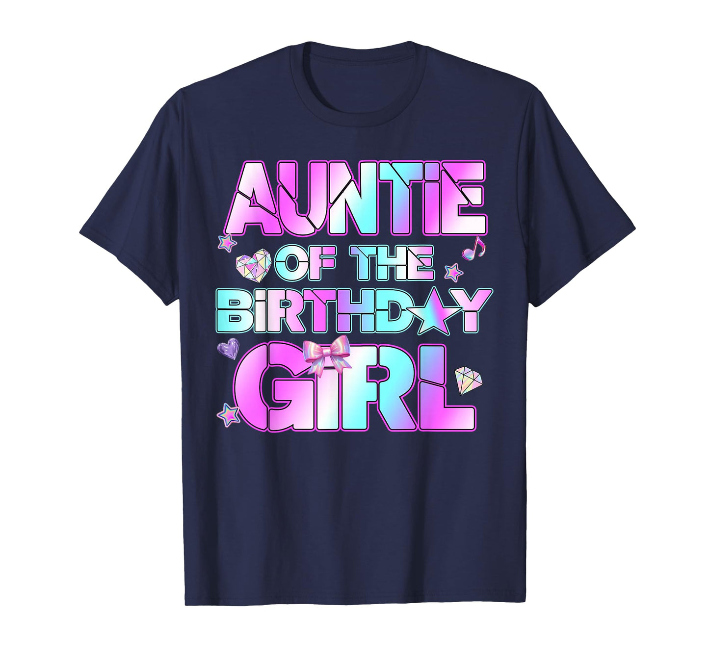 Auntie The Birthday Girl Kpop Family Birthday Party Girls T-Shirt