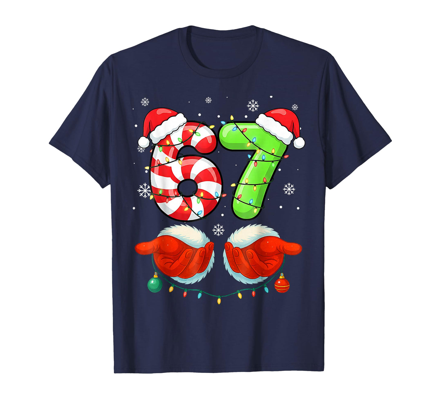 Funny Six Seven 6 7 67 Christmas T-Shirt