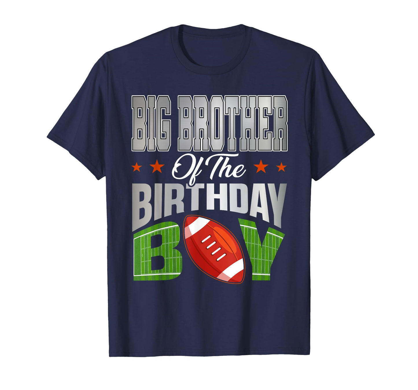 Big Brother of The Birthday Boy Football Party Family T-Shirt