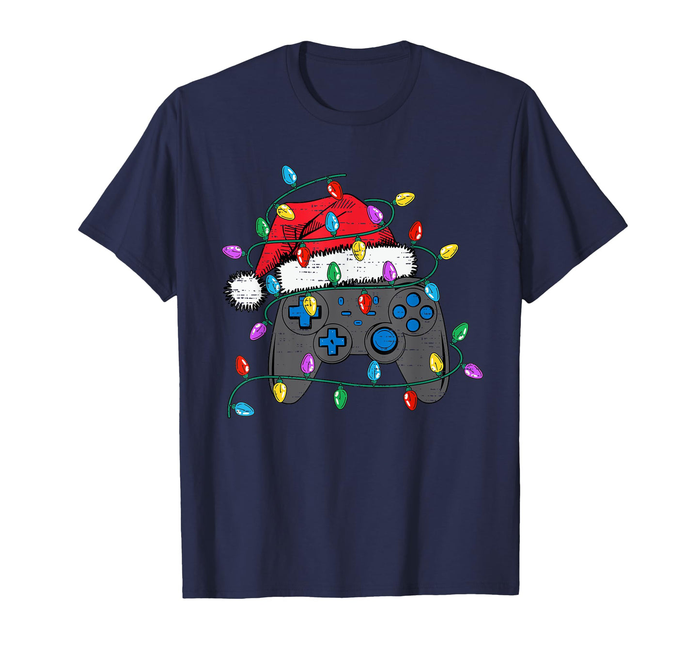 Christmas Video Game Controller Hat Santa Gamer Boy Teen Kid T-Shirt