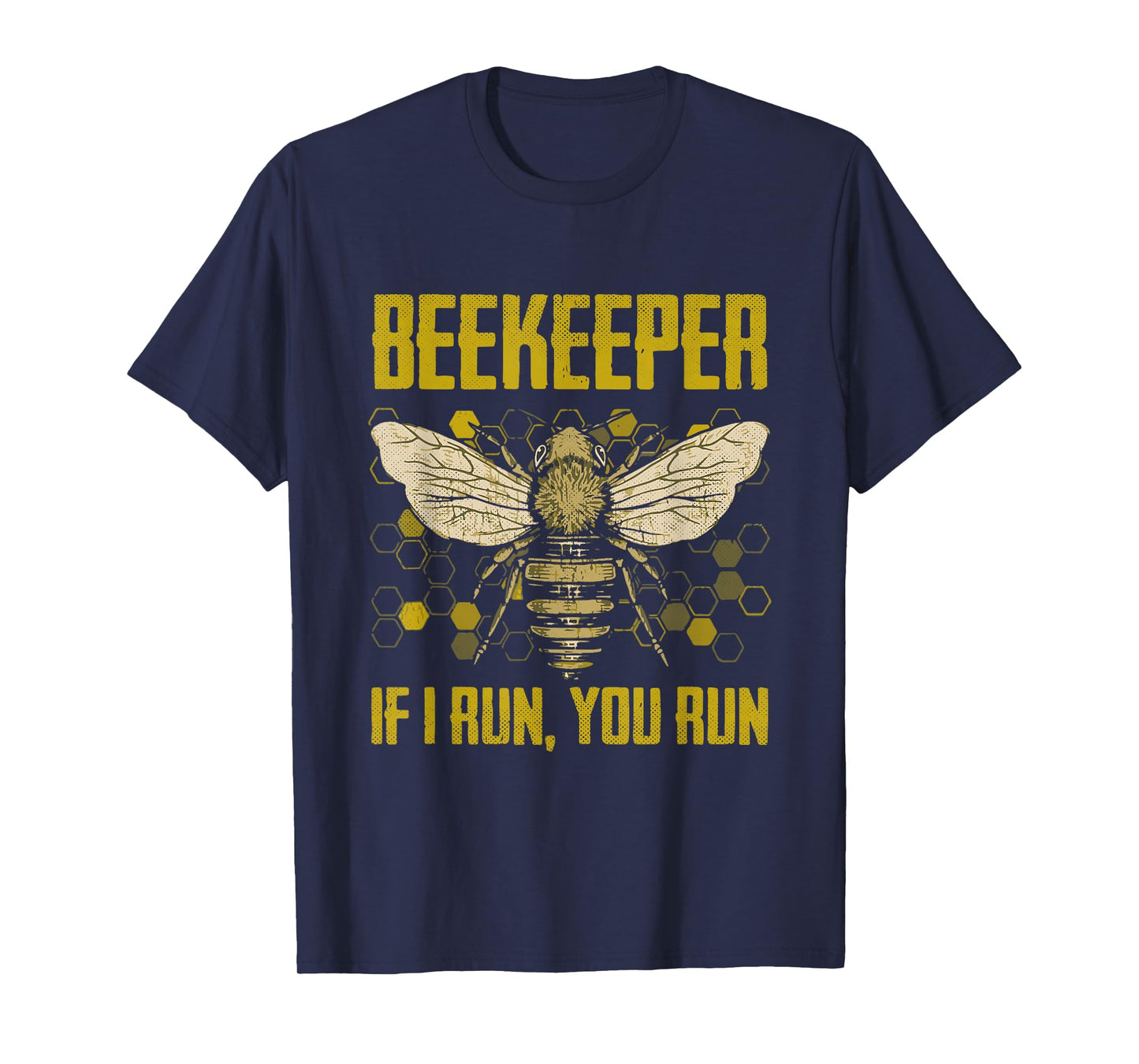 Beekeeping Men Vintage Bee Keeper Outfit If I Run You Run T-Shirt