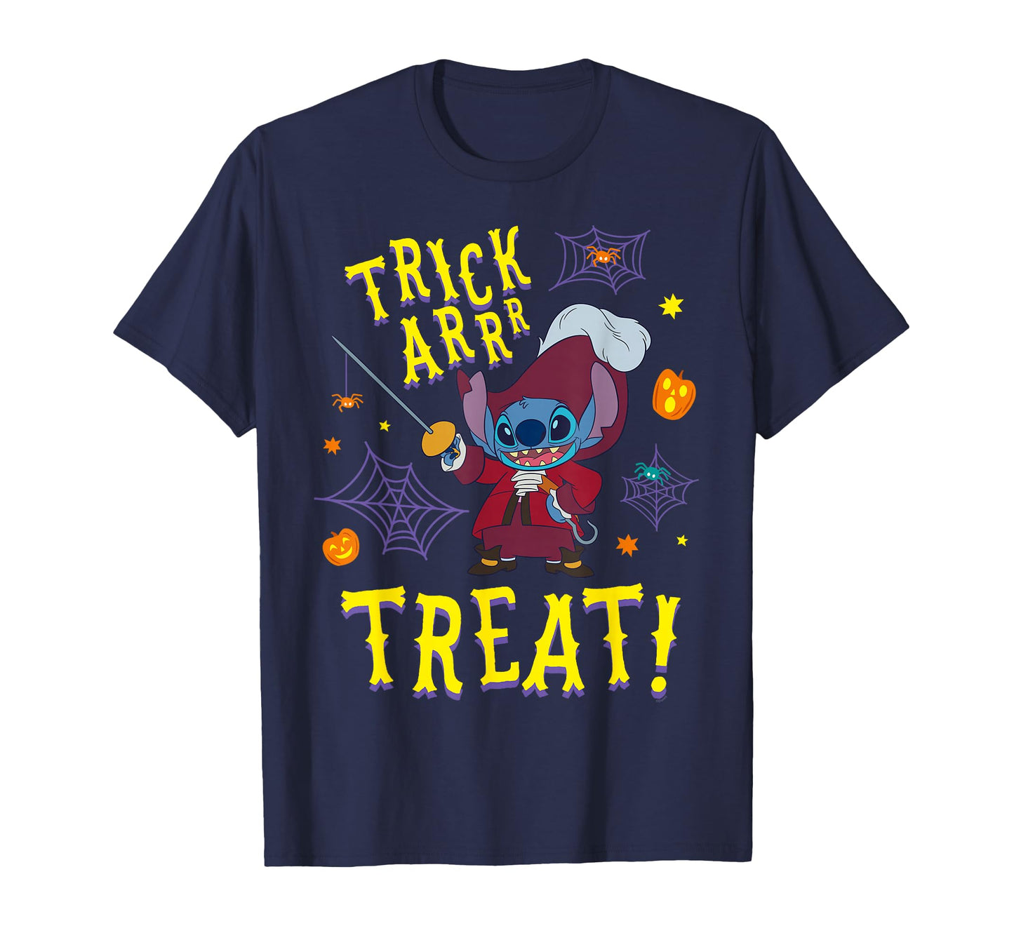Disney Stitch Captain Hook Costume Trick ARR Treat Halloween T-Shirt