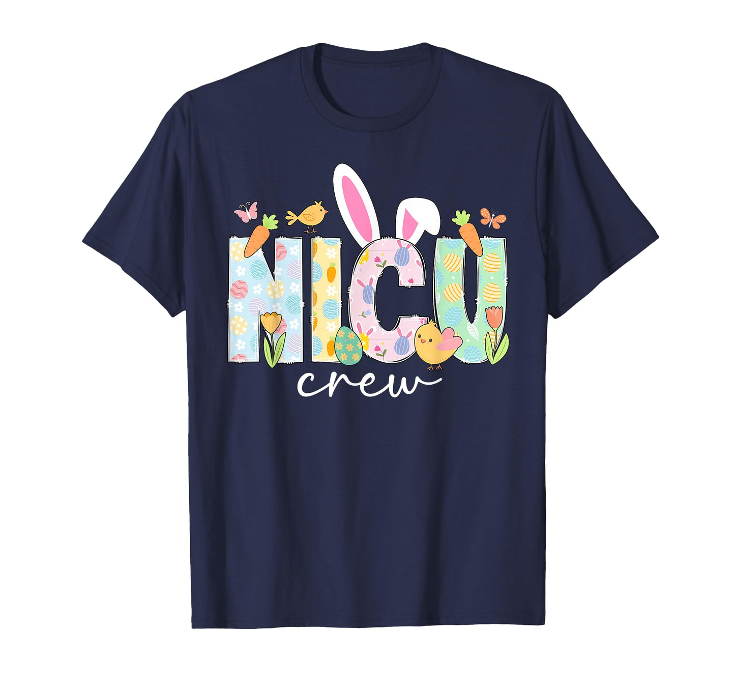 NICU Crew Easter Bunny Neonatal Intensive Care Unit Easter T-Shirt